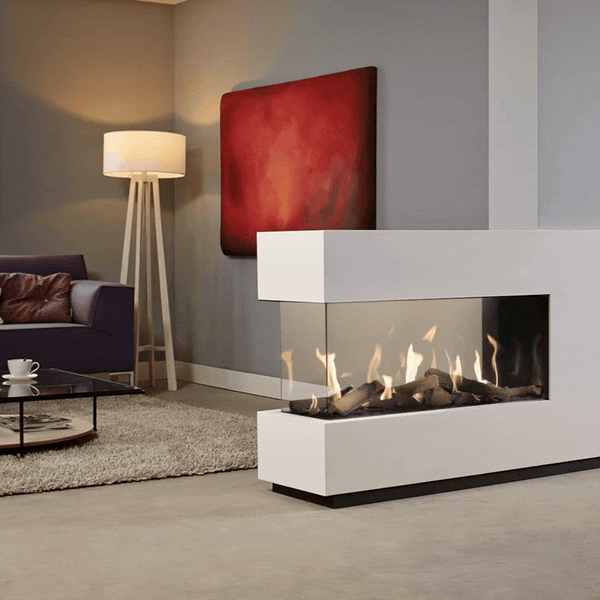 Metro 100XTU indoor gas fireplace by Dru available at Spacio in India