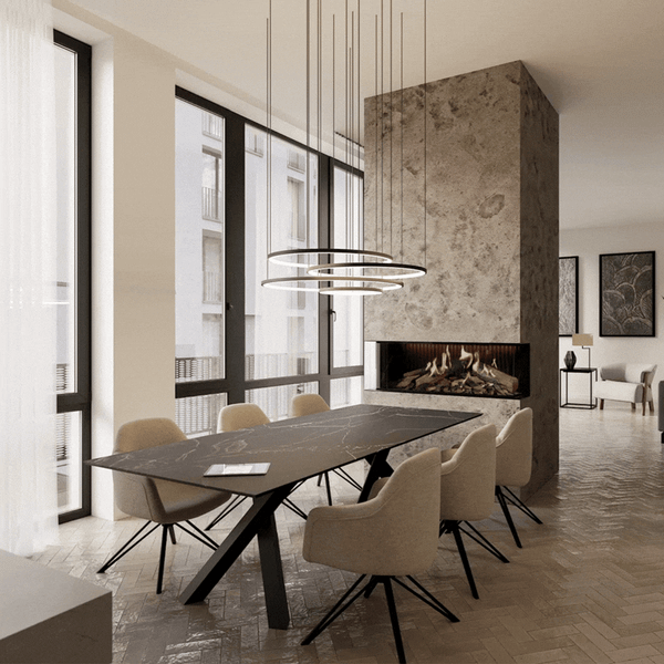 DRU Fire Virtuo 100/3 Holographic Fireplace
