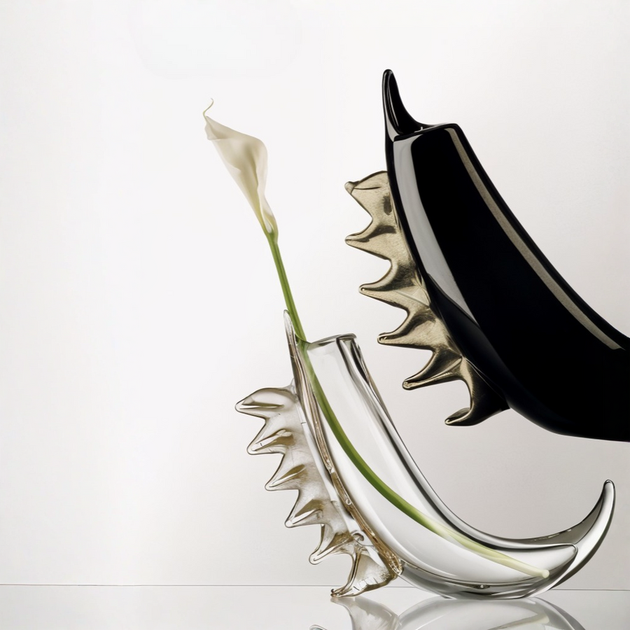 Selene Black & Gold Vase by Duccio Di Segna | Spacio