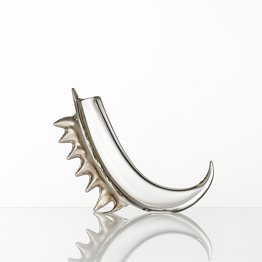 A unique sculptural vase from Duccio Di Segna on a white background available at Spacio retail stores in Mumbai & Kolkata. 