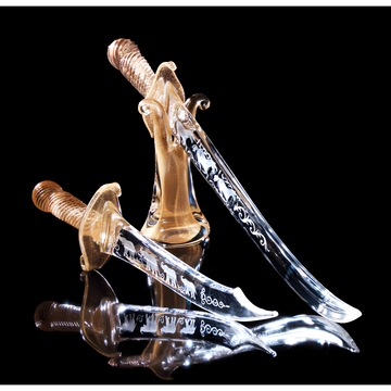 Sword 3 Horses Califfo Gold with Holder