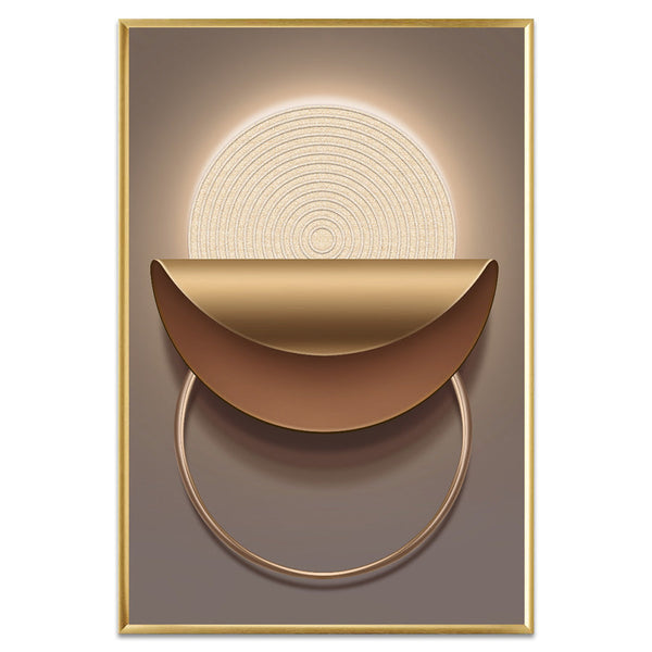 Ethereal Luminescence Gold & Copper Wall Art