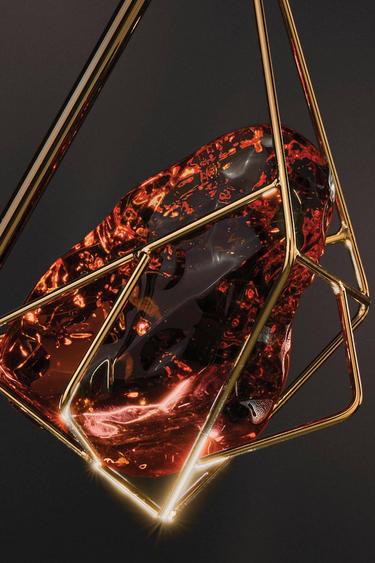 Euroluce Lampadari Cryrock Italian Crystal Pendant Lamp by Spacio India