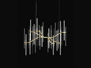 Euroluce Lampadari Neva Glass Chandelier by Spacio India.