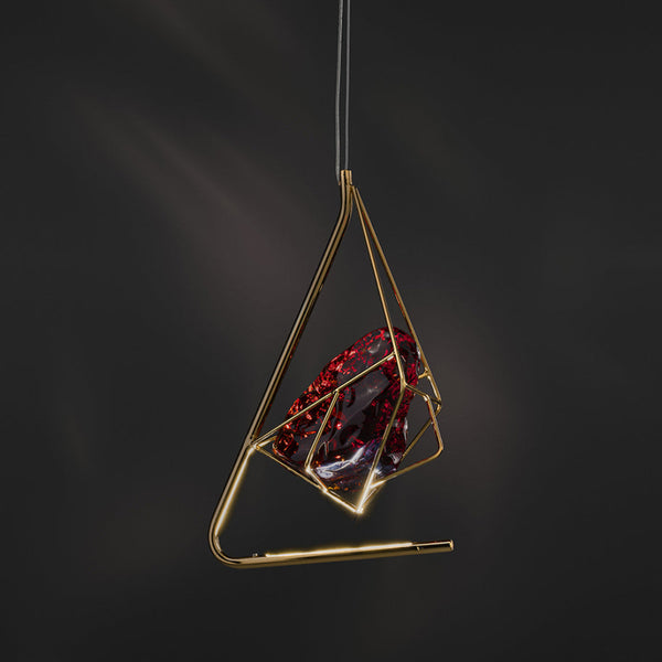 Euroluce Lampadari Cryrock Italian Crystal Pendant Lamp by Spacio India