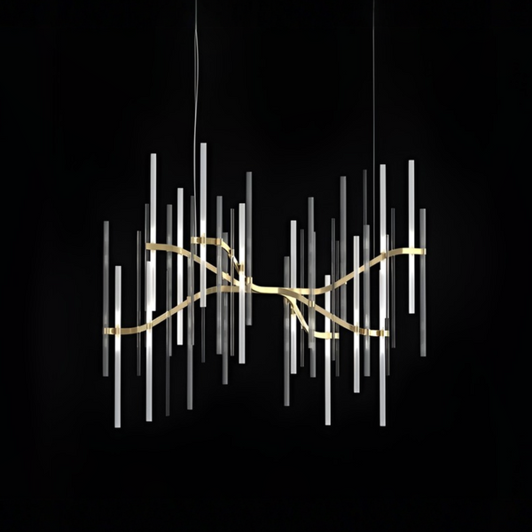 Euroluce Lampadari Neva Glass Chandelier by Spacio India.
