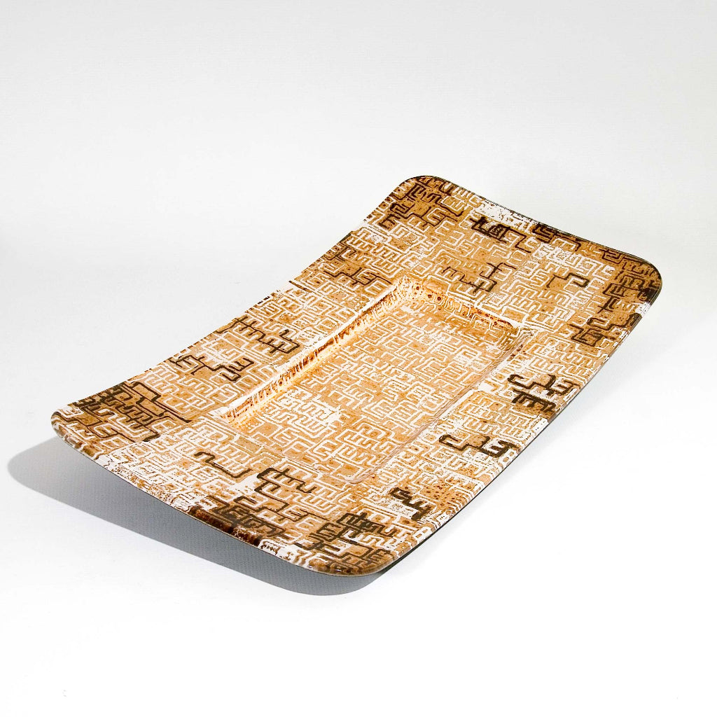 Rectangular Labyrinth Platter by Evans Atelier | Spacio