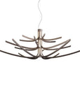 Modern chandelier with metallic finish on a white background from Foscarini available at Spacio retail stores in Mumbai & Kolkata. 