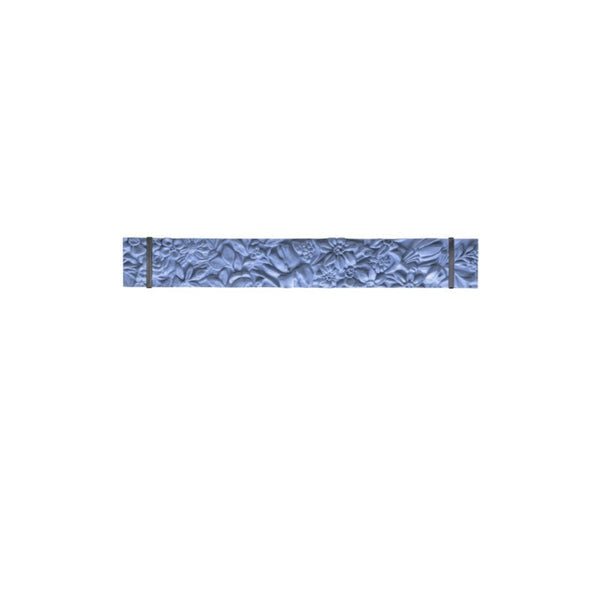 Blue patterned ceramic wall lamp on a white background from Foscarini available at Spacio retail stores in Mumbai & Kolkata. 