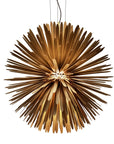 Foscarini Sun light of love suspension lamp like a star burst in golden finish available at Spacio retail stores in Mumbai & Kolkata. 