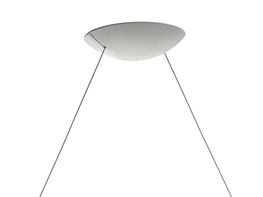 Details of canopy of a suspension lamp from Foscarini on a white background
