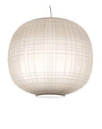White spherical glass lamp on a white background from Foscarini available at Spacio retail stores in Mumbai & Kolkata. 