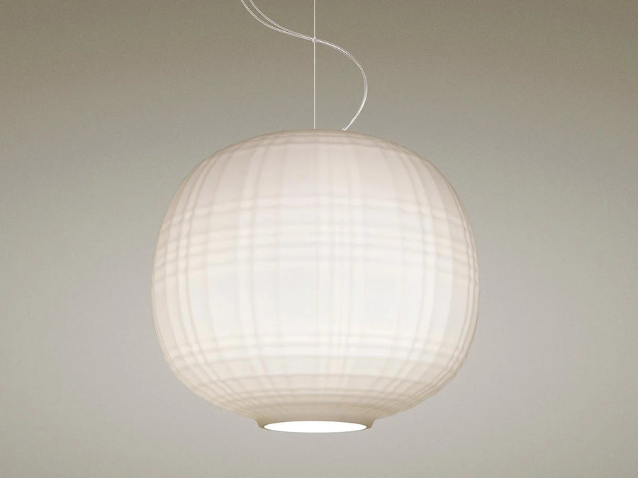 White pendant light against a plain background