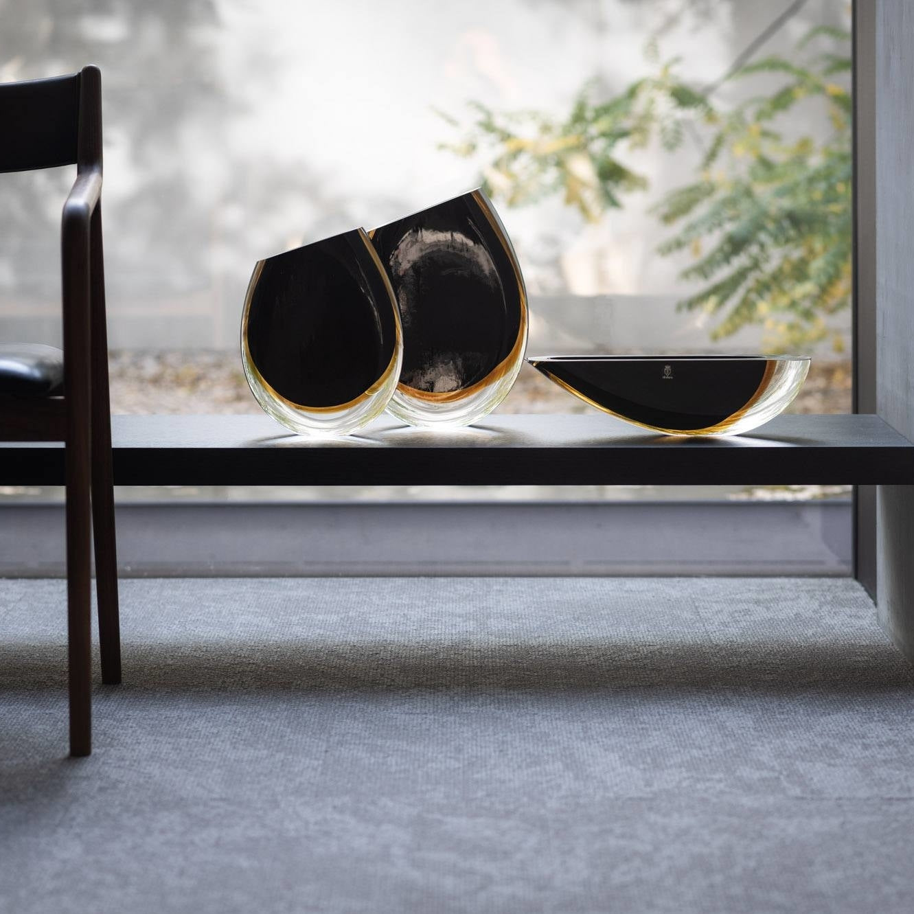 Cance 160 Black Amber Bowl by Gardeco | Spacio
