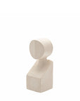 A Gardeco Ceramic Sculpture The Muses Small Clio White, inspired by Greek mythology, standing on a white background.