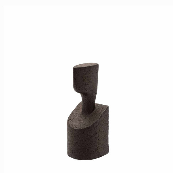 A Gardeco ceramic sculpture of The Muses Small Urania Natural, featuring a natural finish, set on a white background.
