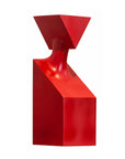 A Gardeco Ceramic Sculpture The Muses Thalia Red on a white background.