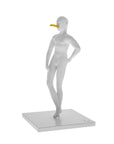 White ceramic sculpture on a white background from Gardeco at Spacio store in Mumbai