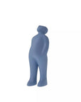 Blue abstract sculpture on a white background