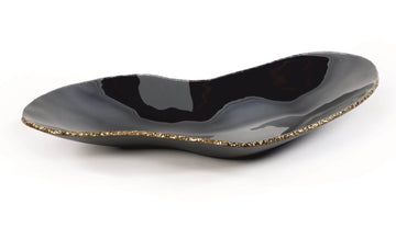 Gardeco Ameba G Black Top & Bronze Glass Platter