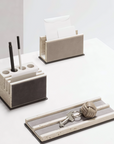 Giobagnara Latina Lether & Marble Office Organiser Set