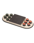 Giobagnara Tivoli Tic Tac Toe Board Game in Marble & Leather