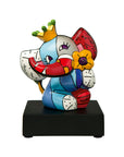 Colorful elephant figurine with a crown on a black base against a white background by Romero Britto available at Spacio retail and online stores in India. 