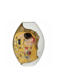 Front Look of Goebel The Kiss by Gustav Klimt Decorative Vase in Porcelain on a white back ground available at Spacio India from the Luxury Home Decor Accessories Collection