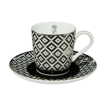 A Goebel Royal Maja Princess Diamonds Espresso Cup Saucer 27050101 from the Home Decor Collection.