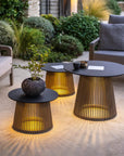 Halo Glow Table Solar Light Furniture by Les Jardins | Spacio