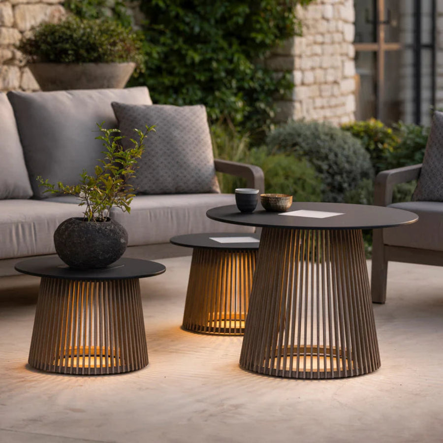 Halo Glow Table Solar Light Furniture by Les Jardins | Spacio