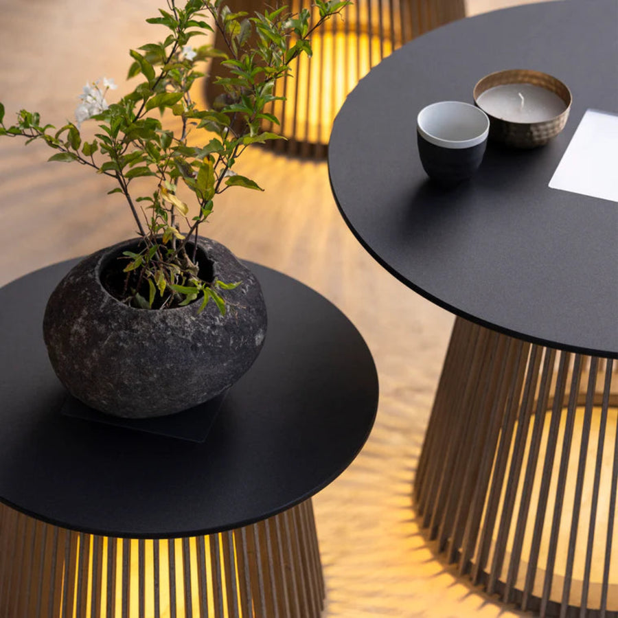 Halo Glow Table Solar Light Furniture by Les Jardins | Spacio