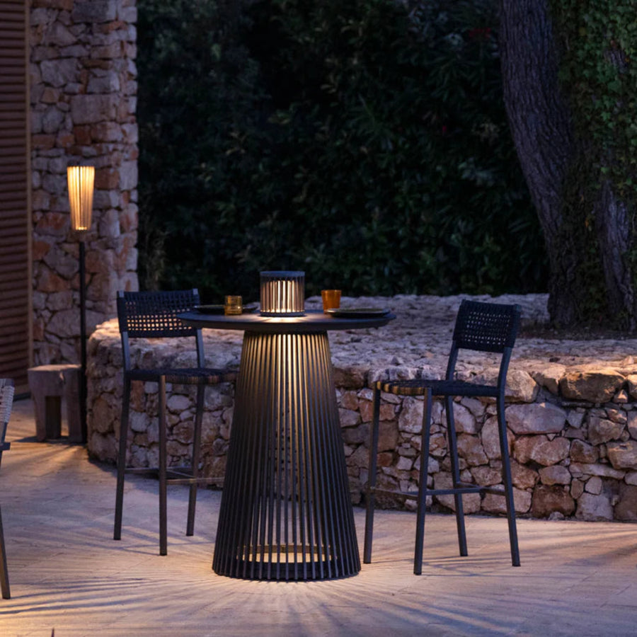 Halo High Dining Glow Table Solar Light Furniture by Les Jardins | Spacio