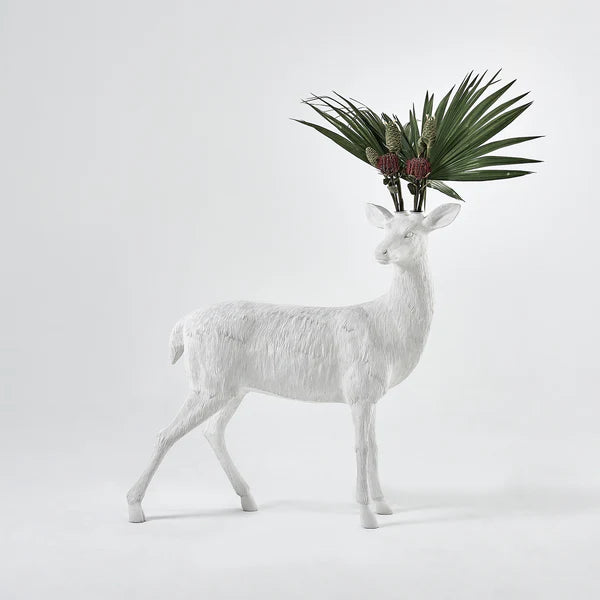 Haoshi Deer Floor Vase Sculpture Spacio India