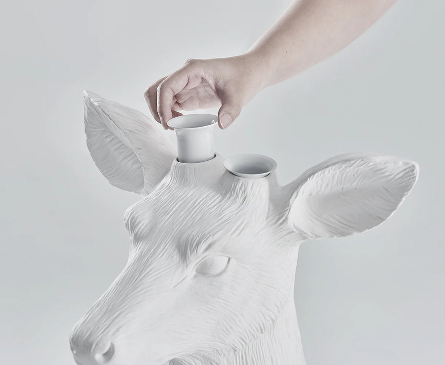 Haoshi Deer Floor Vase Sculpture Spacio India