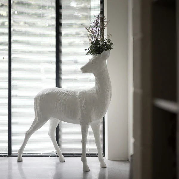 Haoshi Deer Floor Vase Sculpture Spacio India