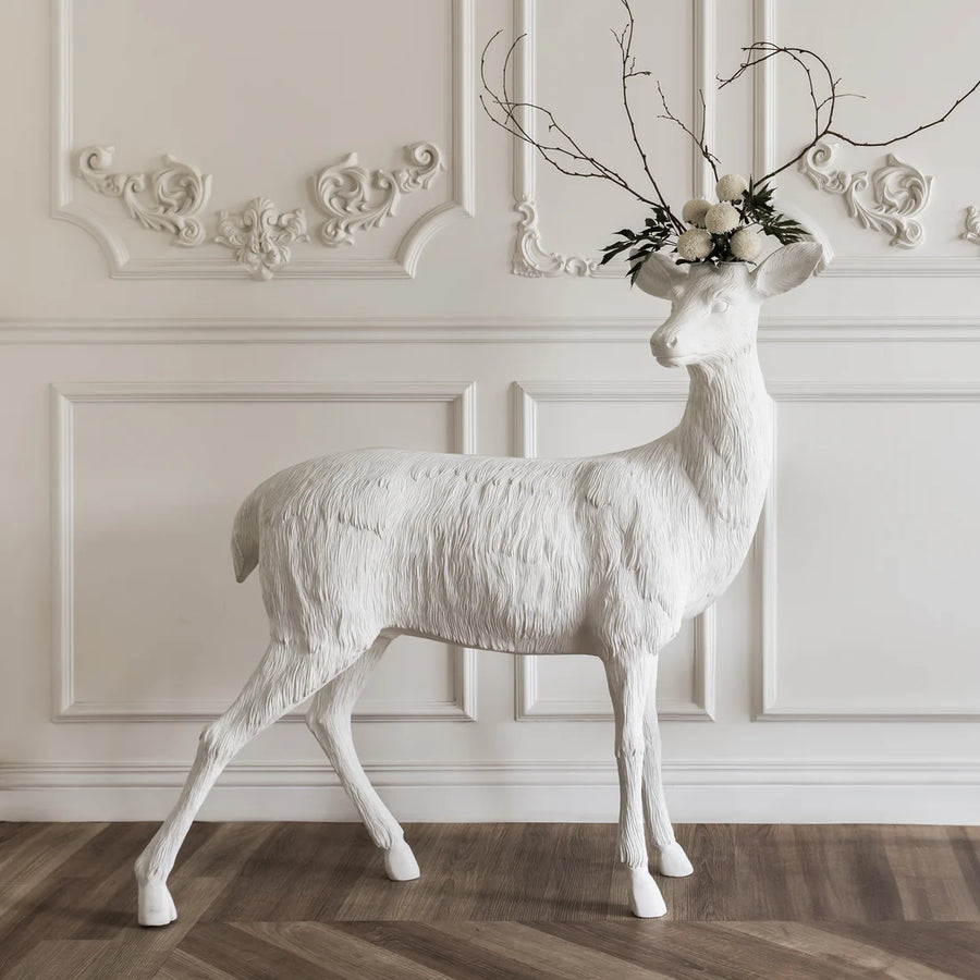 Haoshi Deer Floor Vase Sculpture Spacio India