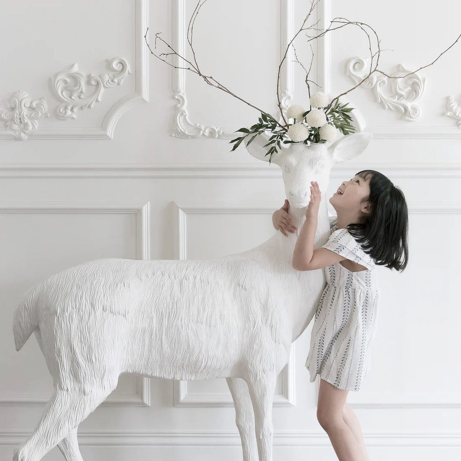 Haoshi Deer Floor Vase Sculpture Spacio India