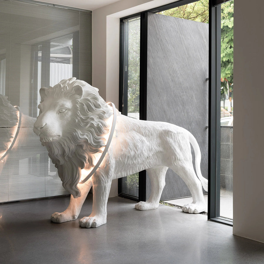 Haoshi Lion Sculpture Lighting Spacio India