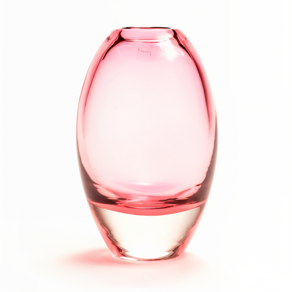 Henry Dean Jerzy Large Fuchsia Vase in Belgium glass - luxury glass decor available at Spacio India, perfect for elegant interior styling