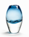 Henry Dean Jerzy Small Ink Vase in blue glass, available at Spacio India – luxury Belgian decor accessory for modern homes