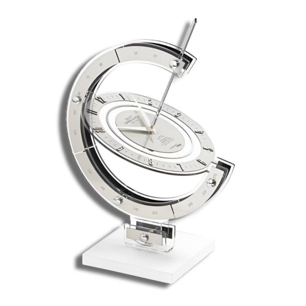 Greenwich Armillary Silver Table Clock by Incantesimo | Spacio