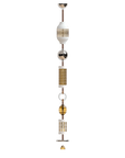 Decorative hanging light with metallic elements on a white background from Italamp available at Spacio in India.