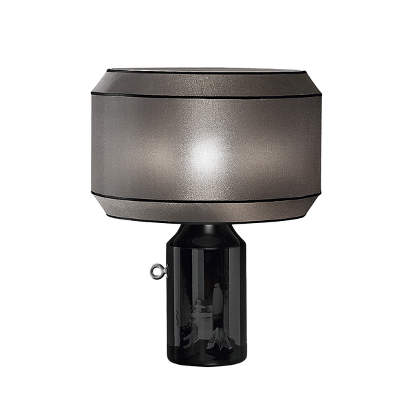 Modern indoor table lamp fixture with a dark finish on a white background by Italamp available at Spacio in India. 