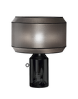Modern indoor table lamp fixture with a dark finish on a white background by Italamp available at Spacio in India. 