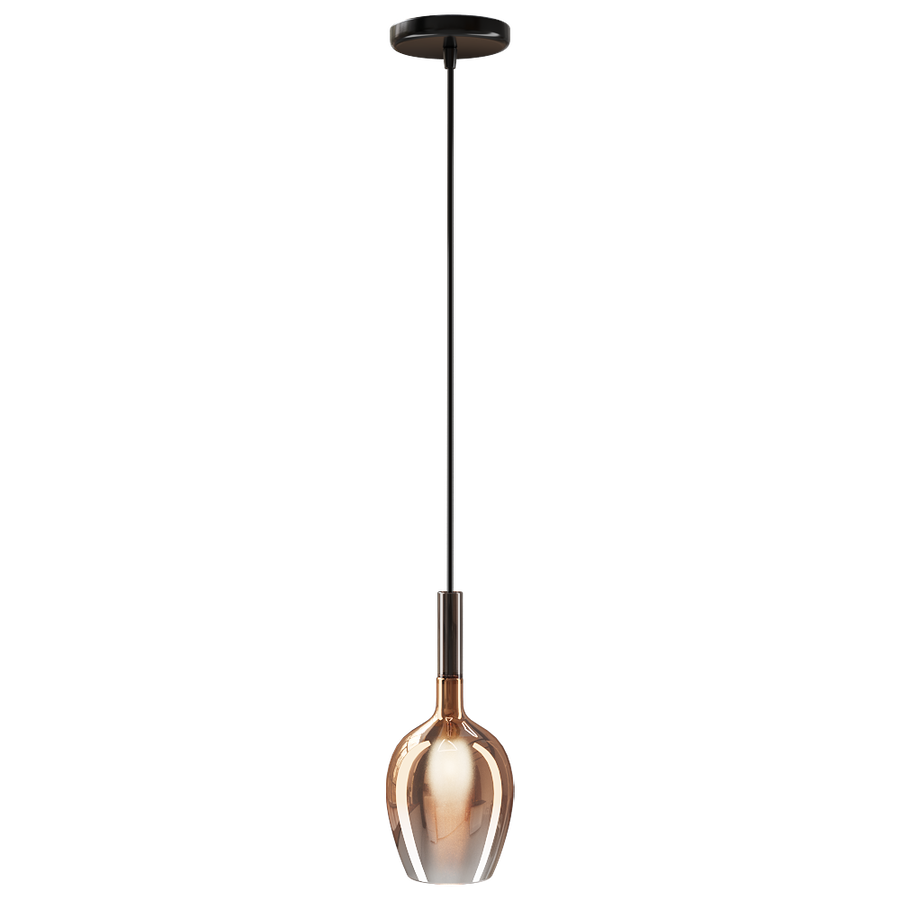 Suspended Italamp Rose Maxi Pendant Lamp with copper finish, shown in full length, available at Spacio India for modern interiors.