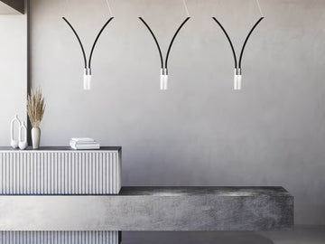 Italamp Sesto Suspension Lamp in a modern interior setting, available at Spacio India – luxury pendant lighting inspired by Gothic arches