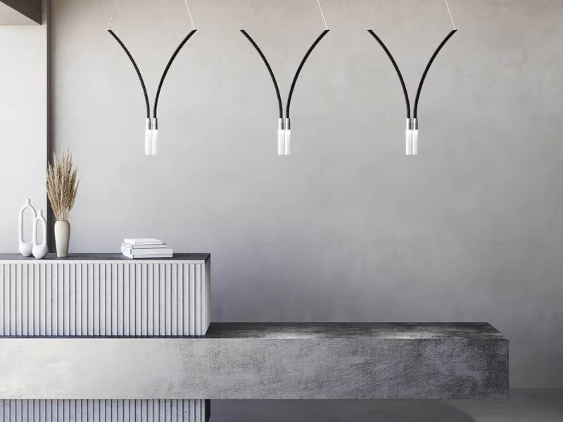 Italamp Sesto Suspension Lamp in a modern interior setting, available at Spacio India – luxury pendant lighting inspired by Gothic arches