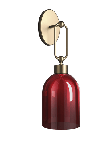 Contemporary red wall lamp from Italamp Valentina Collection, luxury lighting solution at Spacio India