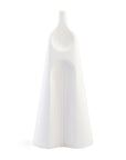 A JA Vase Arco Large White from Jonathan Adler, with a curved shape, exuding timeless sophistication.
